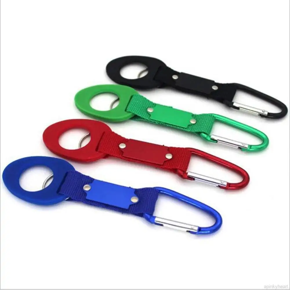 

1 Pc New Carabiner Drink Water Bottle Holder Hook Clip Rubber Buckle Carry Camping Hiking High Quality Outdoor Tools Hand Free