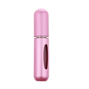 Pink Мини многоразовый флакон для духов, консервированный воздушный спрей, нижний насос, распылитель духов для путешествий, 5 мл, дорожные аксессуары для путешествий - Цвет: Pink