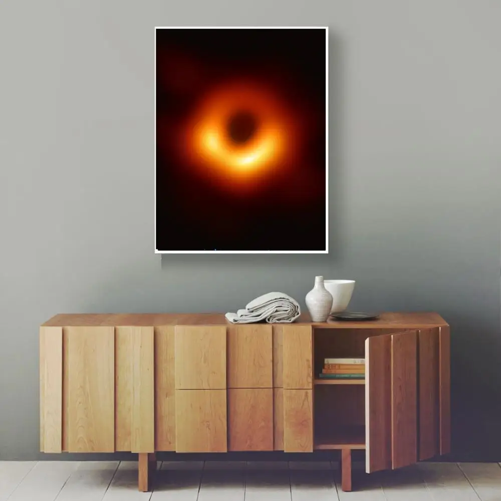 HD Modern Canvas Painting Outer Space Black Hole Skull Posters and Prints Oil Art Landscape Picture On the Wall Home Decoration | Дом и сад