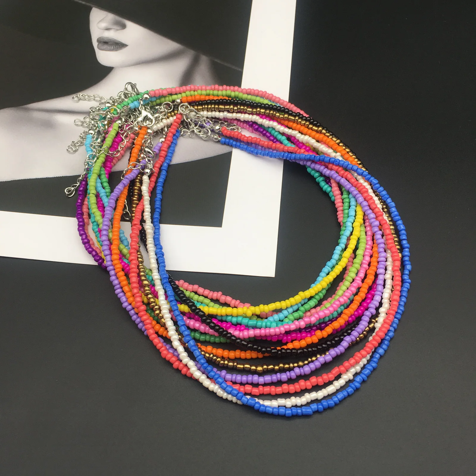 Модное Радужное ожерелье OMY для женщин модный элегантный женский чокер короткое
