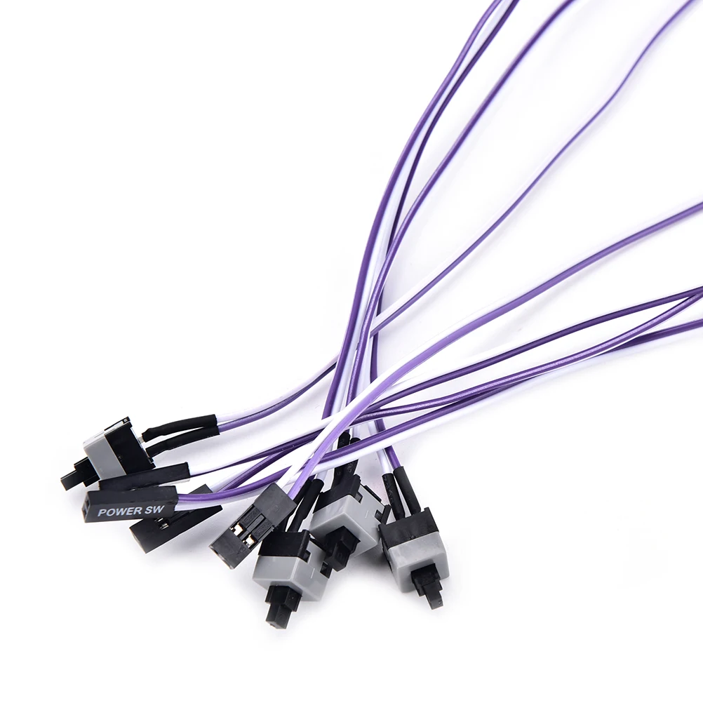 4x кнопочный переключатель компьютерная материнская плата силовой кабель