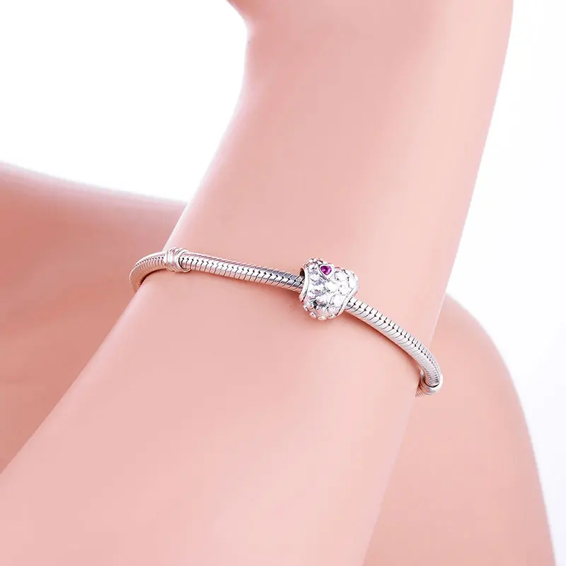 Лидер продаж браслет из серебра 925 пробы с натуральными фиолетовыми бусинами в