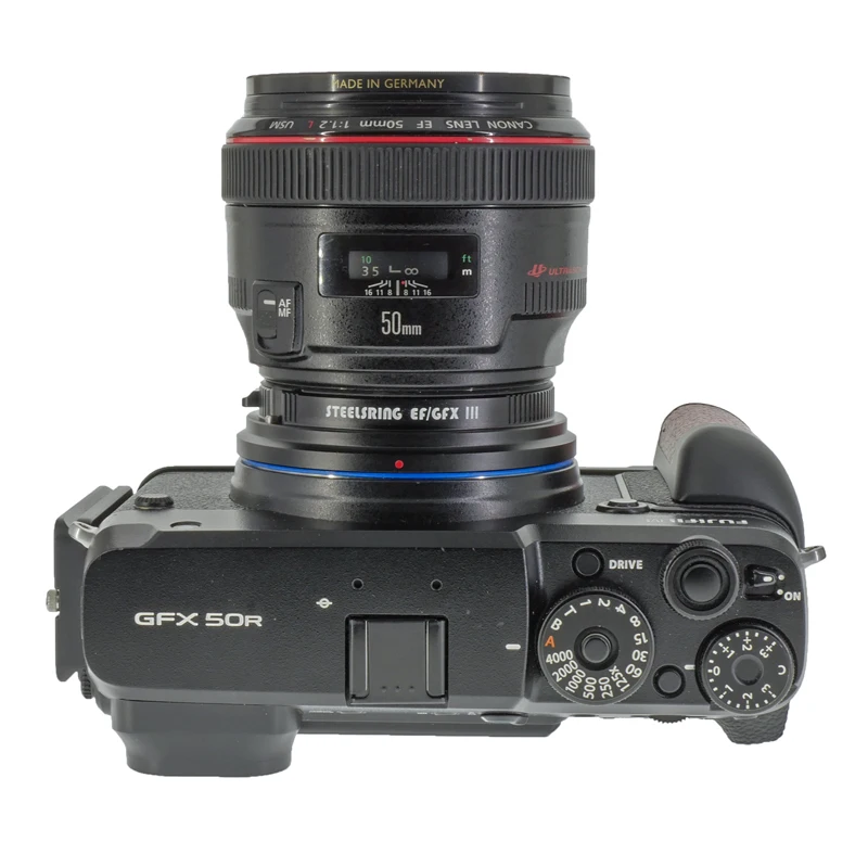 PEIPRO STEELSRING EF/GFX адаптер с автофокусом для объектива EF-GFX объектив IS USM Canon EF Fujifilm