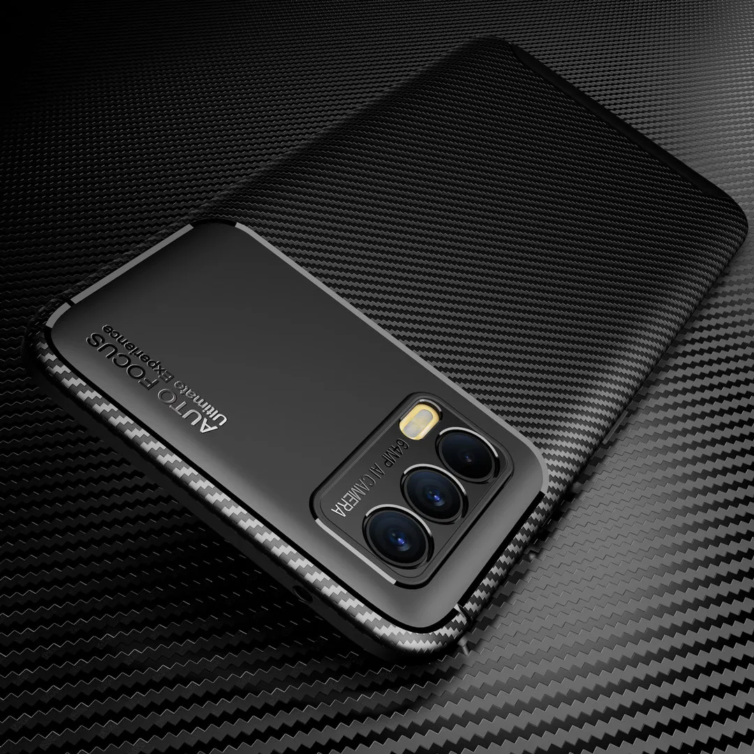 for oppo realme v 13 11 5 3 case carbon fiber back cover beetle series soft phone shell for realme c 25 20 12 11 q2 i pro free global shipping