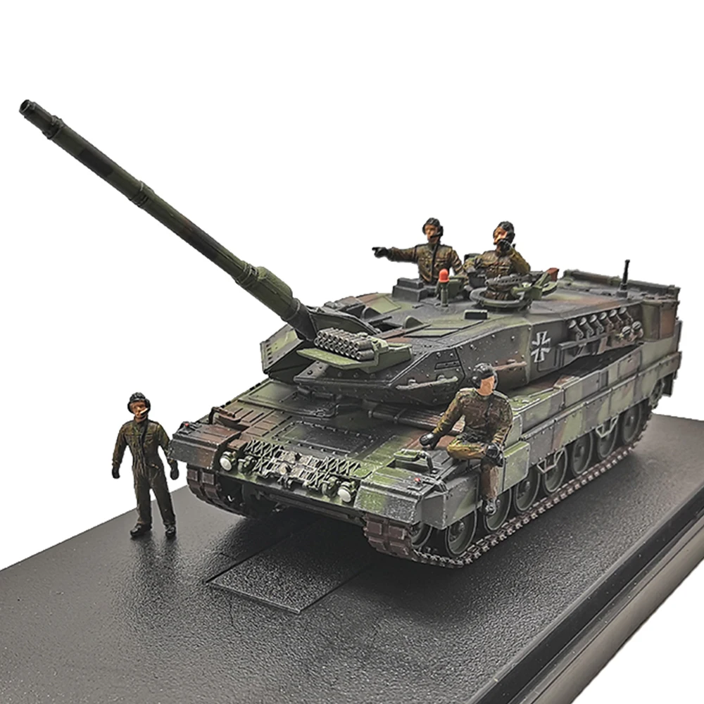 Литой Танк модель 1: 72 Масштаб армейский леопард 2 A7 с четырьмя пластиковыми солдатами литая игрушка модель Танк Игрушка коллекция подарок