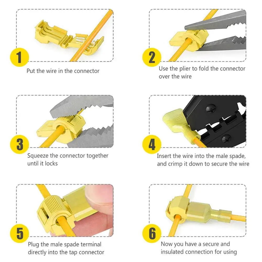 360 шт. Т-образные разъемы для проводов электрические быстрые соединения краны с