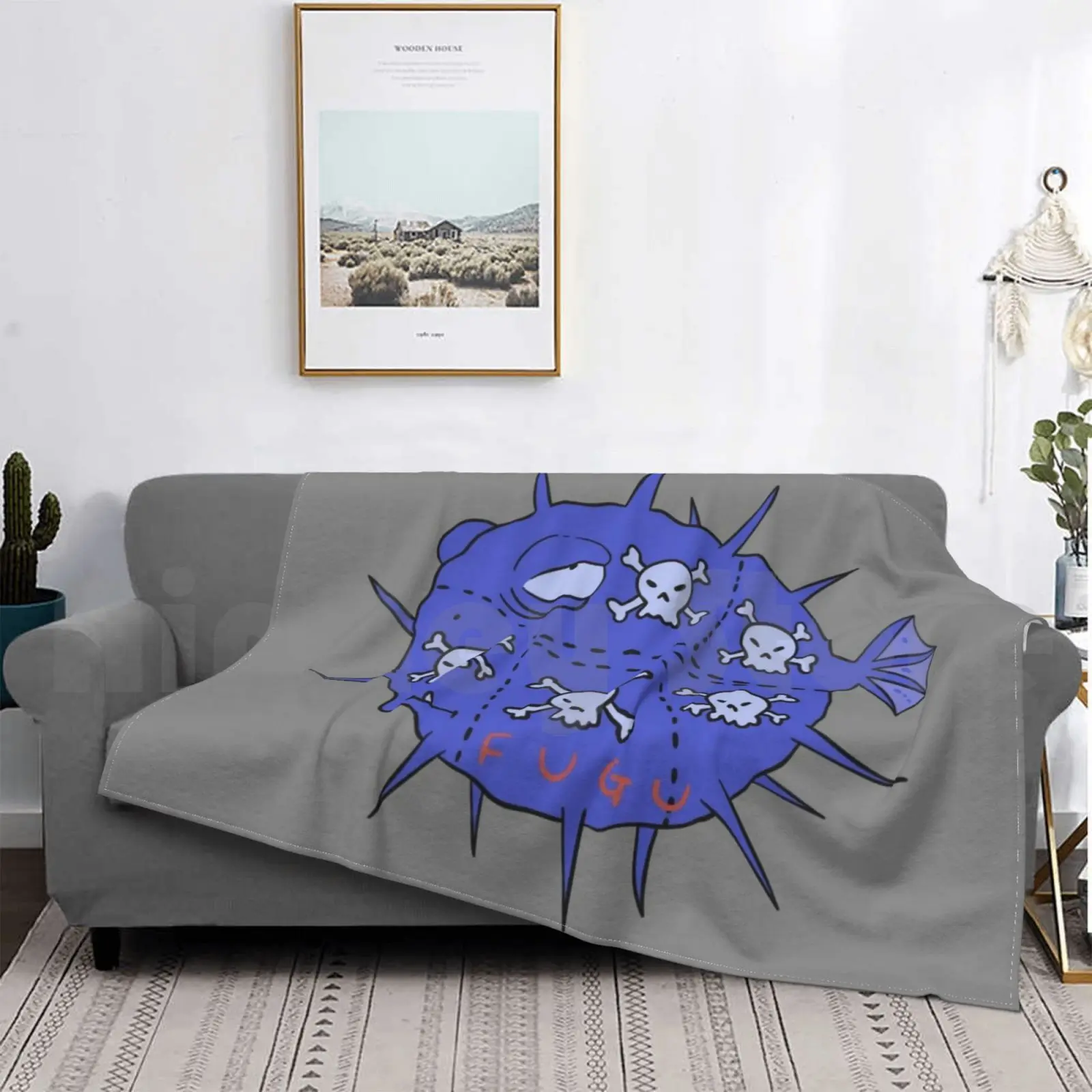 

Fugu Blanket Fashion Custom The Poison Tasty Fish Blowfish Sushi Homer