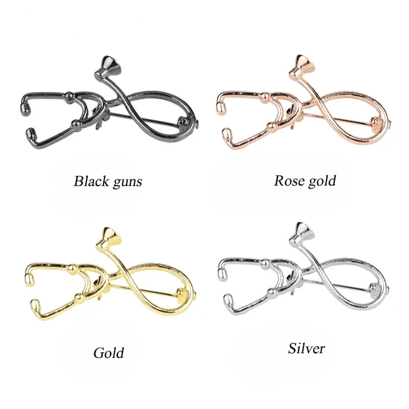 Медсестра Брошь в виде стетоскопа медицинский ювелирные изделия эмали штырь Для