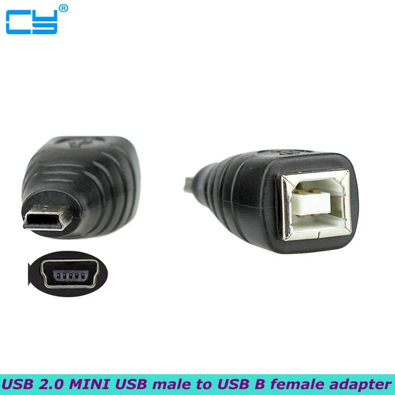 USB 2 0 B Женский принтер к Мини 5Pin Мужской B/Mini 5P адаптер для подключения мобильных