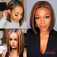 honey blonde ombre highlight color 360 lace front human hair wig for black women 13x4 lace frontal wig remy hair nabeauty 150