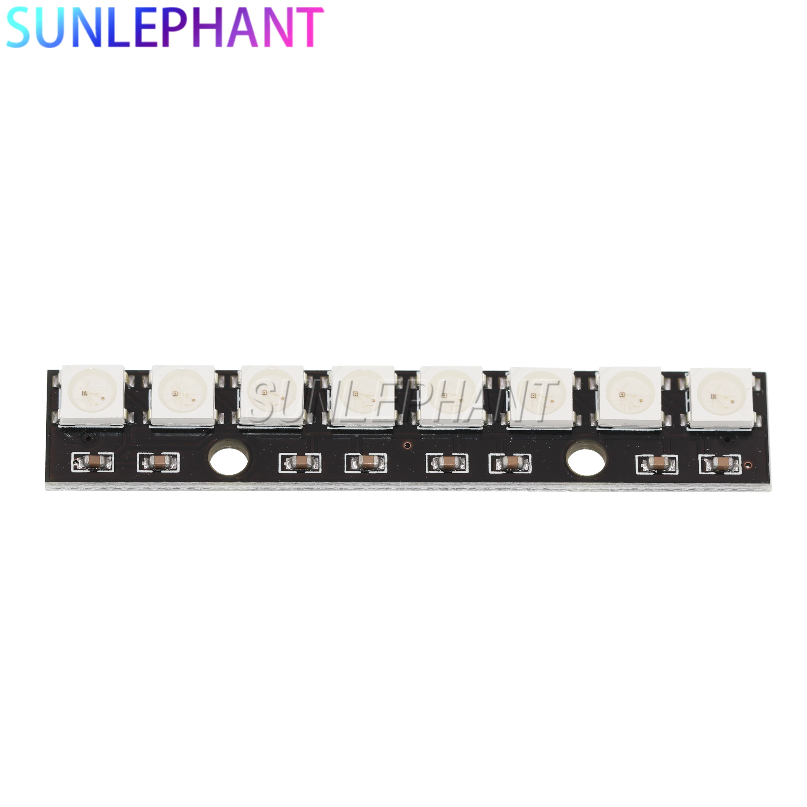 8 каналов WS2812 5050 RGB светодиодные лампы Встроенная полноцветная макетная плата бит