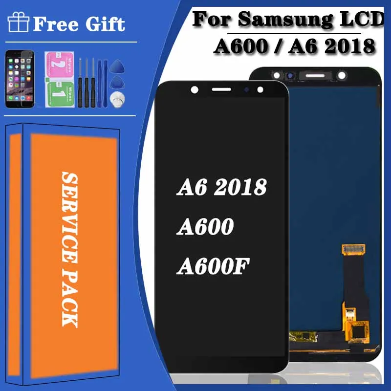100% тест для Samsung Galaxy A600 A6 ЖК дисплей с сенсорным экраном и цифровым