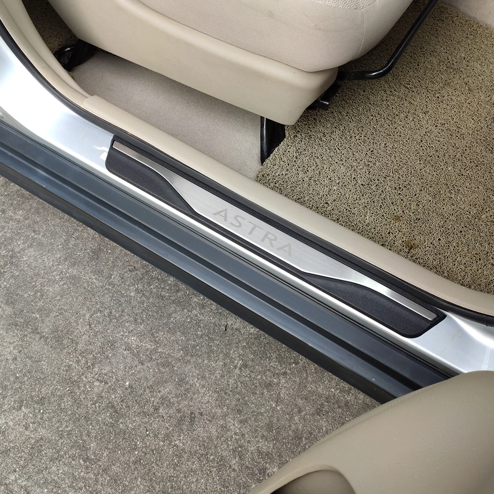 

For Opel Vauxhall Astra Door Sill Protector Accessories Scuff Plates Stainless Steel Car Sticker Styling 2010 2020 2021 2017
