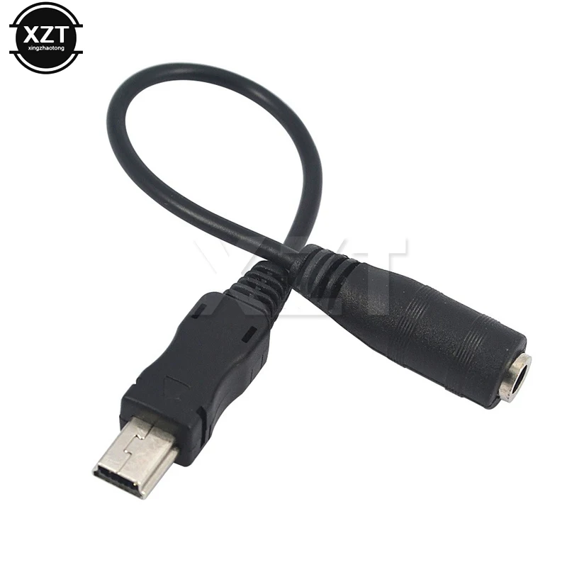 Мини-usb штекер 3 5 мм разъем Женский аудио кабель Шнур для активного зажима