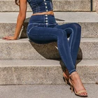 Узкие потертые джинсы с завышенной талией, эластичные колготки для девочек, женские тонкие летние брюки