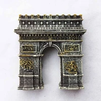 qiqipp french landmark arc de triomphe crafts magnetic stickers refrigerator stickers creative tourist souvenirs