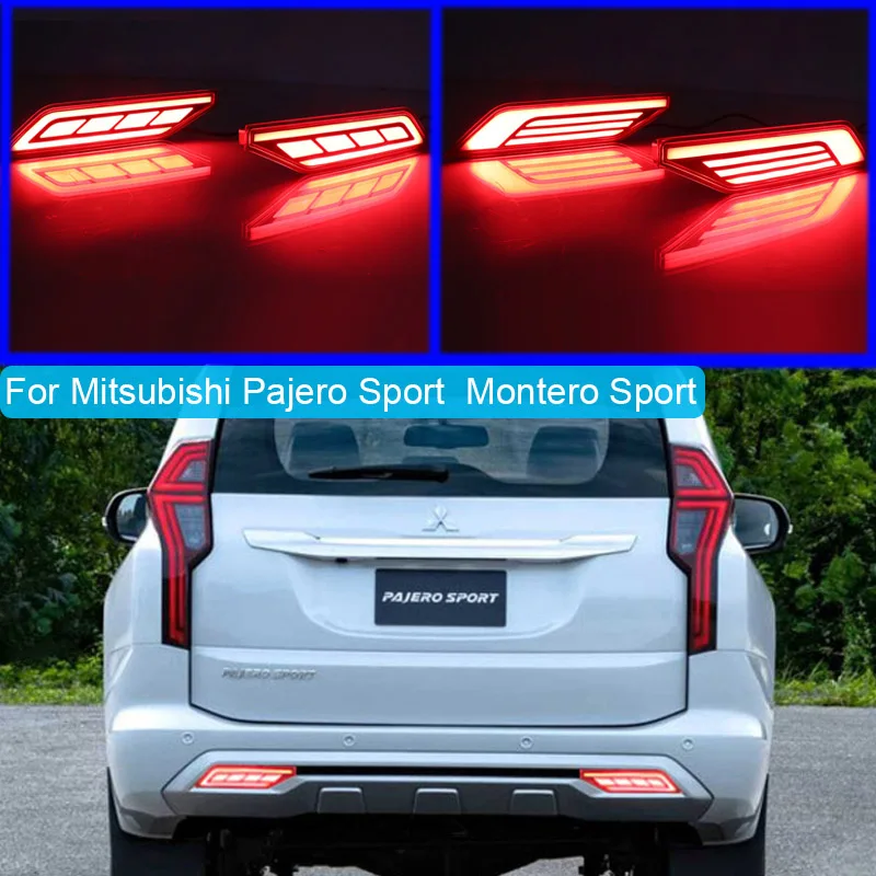 Для Mitsubishi Pajero Sport Montero 2019 2020 задний отражатель бампера светодиодный светильник