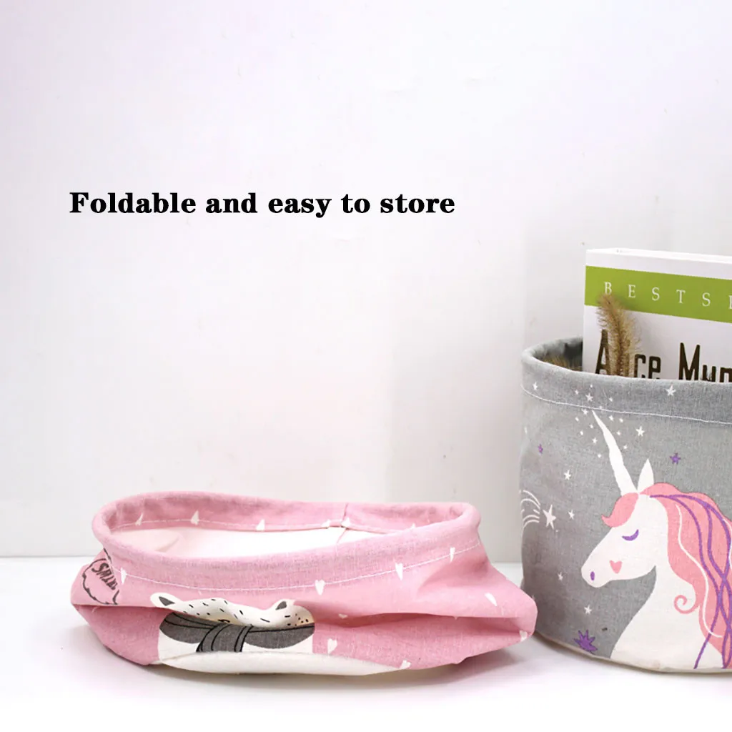 Мультяшная тканевая Водонепроницаемая Складная Косметическая настольная