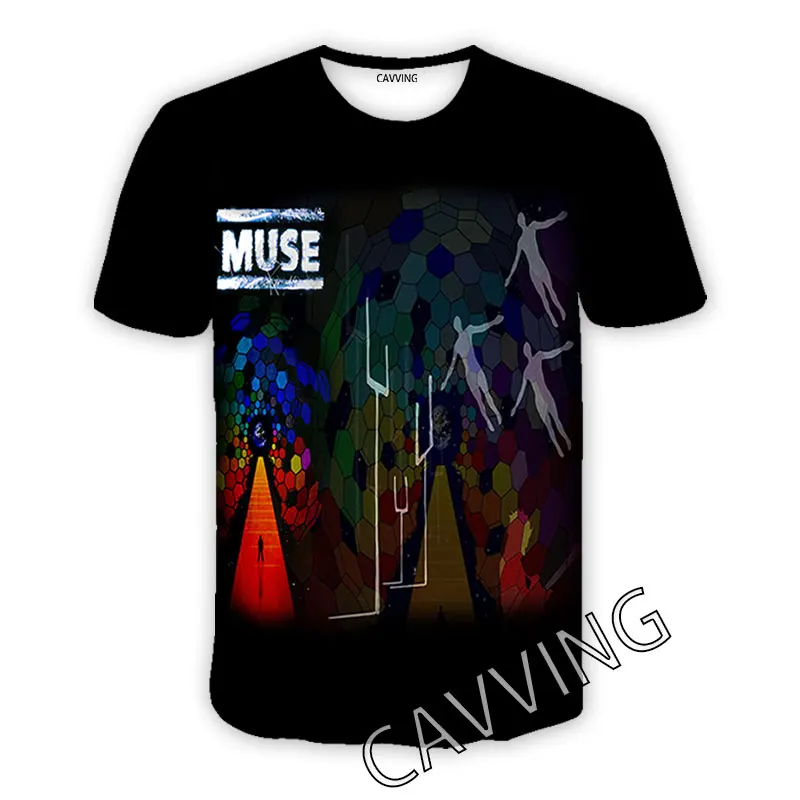 Новые модные женские/мужские повседневные футболки с 3D принтом MUSE Rock в стиле