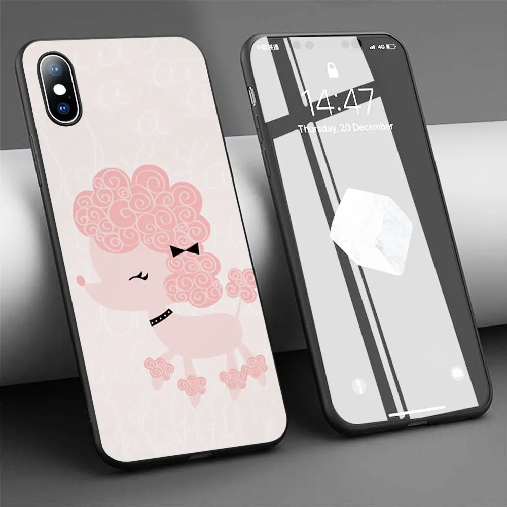 Чехол с рисунком французского пуделя прозрачный мягкий силиконовый чехол для