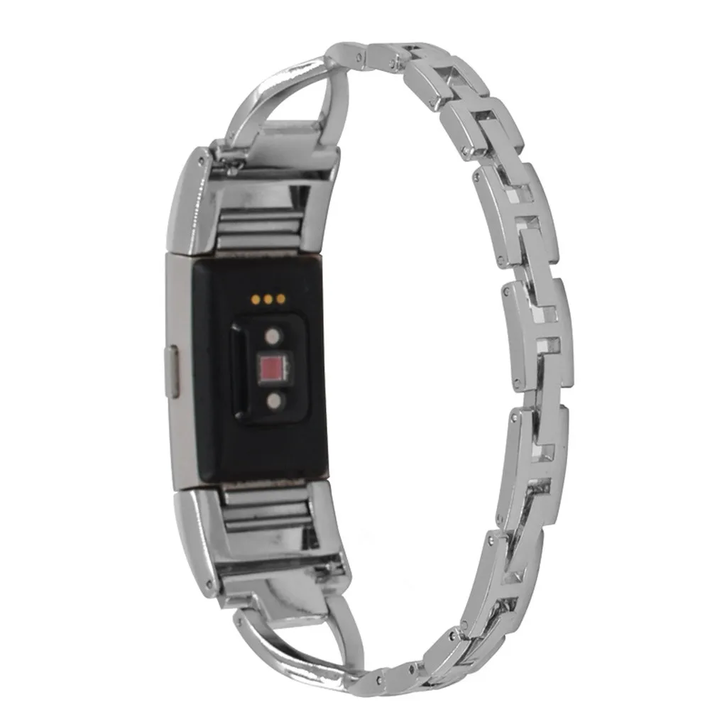 Сменные браслеты из нержавеющей стали ремешок для наручных часов Fitbit Charge 2