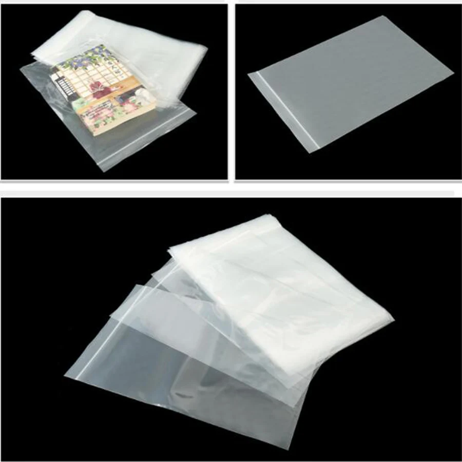 Новый мешок с молнией яркого цвета 200/100 шт прозрачные самоклеящиеся герметичный