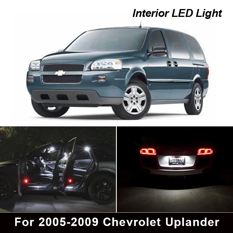14 шт. Белый светодиодный комплект ламп для салона 2005 2009 Chevrolet Uplander карта ствола