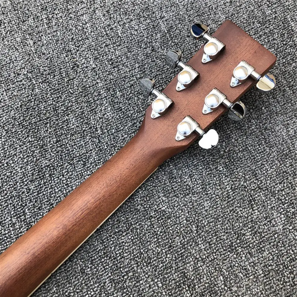 

Natural Solid Spruce Top Acoustic guitar,Custom D Model Rosewood Electric Guitar acoustic,3 Piece Wood Back