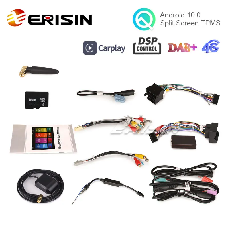 Автомобильное стерео радио erоблако ES3014P 7 дюймов Android 10 0 GPS SatNav DAB DSP DVD-плеер CarPlay WiFi