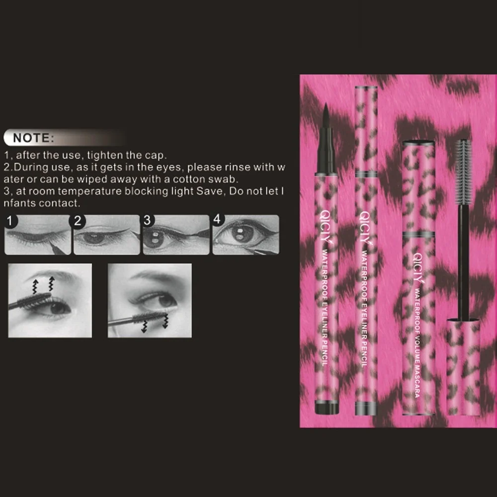 Жидкая подводка для глаз ручка + водостойкая тушь Набор косметики Новый бренд