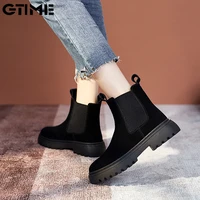 ankle boots suede leather women flat platform short boots ladies shoes fashion autumn winter boots lahxz 4