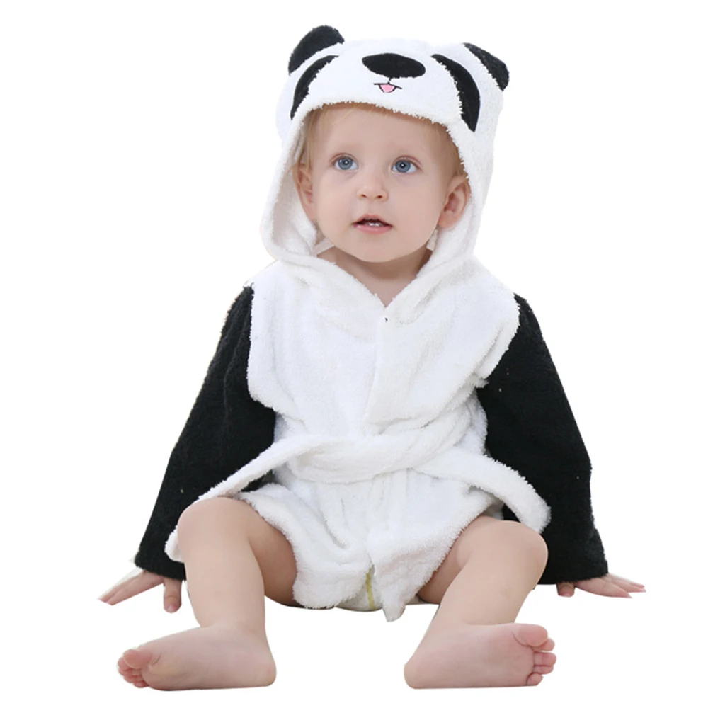 Panda Детское полотенце, халат, плащ, милая форма животных, детское милое хлопковое банное полотенце с капюшоном, одеяло для новорожденных - Цвет: Panda