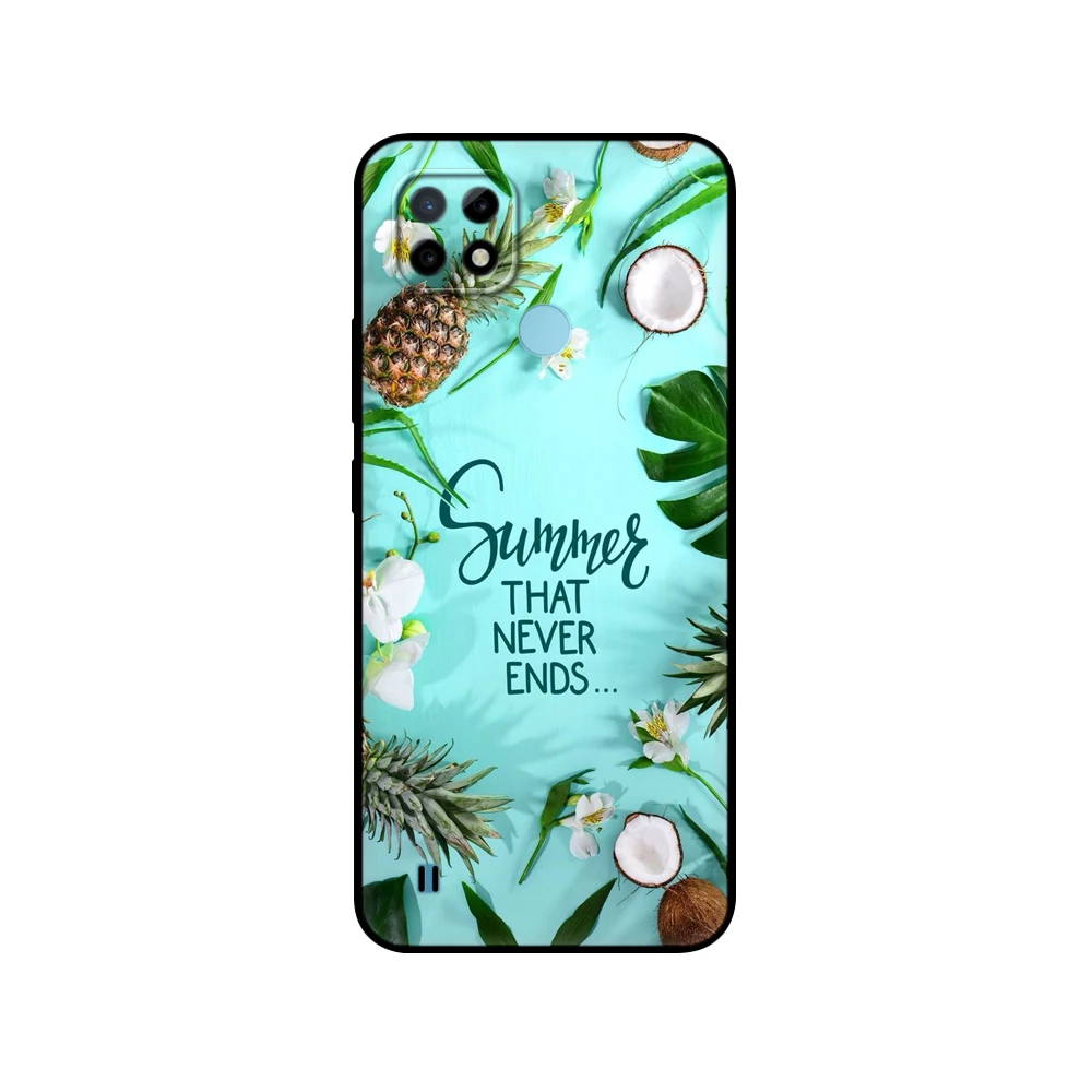 for realme c21 case silicon back for oppo realmec21 c 21 phone covers 6 5 funda rmx3201 bumper capa etui soft black tpu case free global shipping