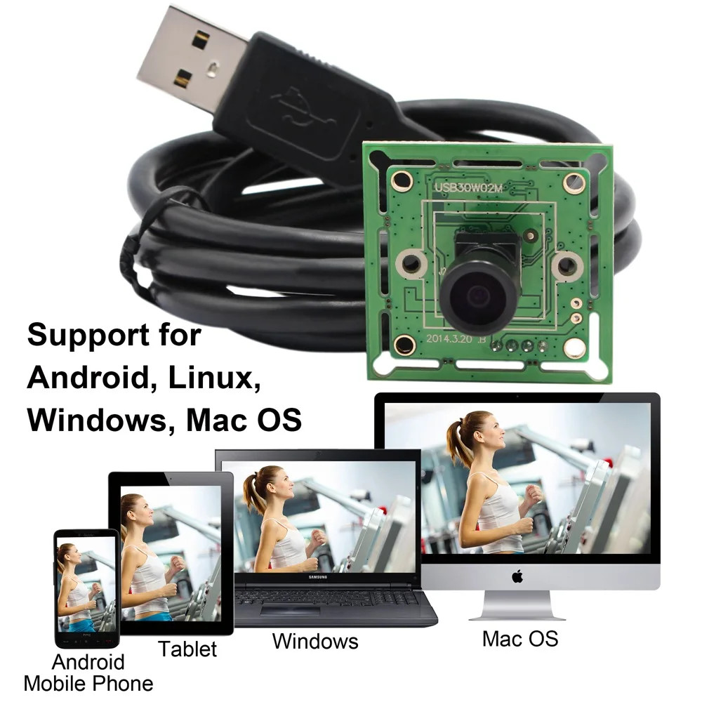 ELP Бесплатный драйвер 640*480 VGA 100 градусов веб камера USB2.0 OV7725 цветной CMOS сенсор мини