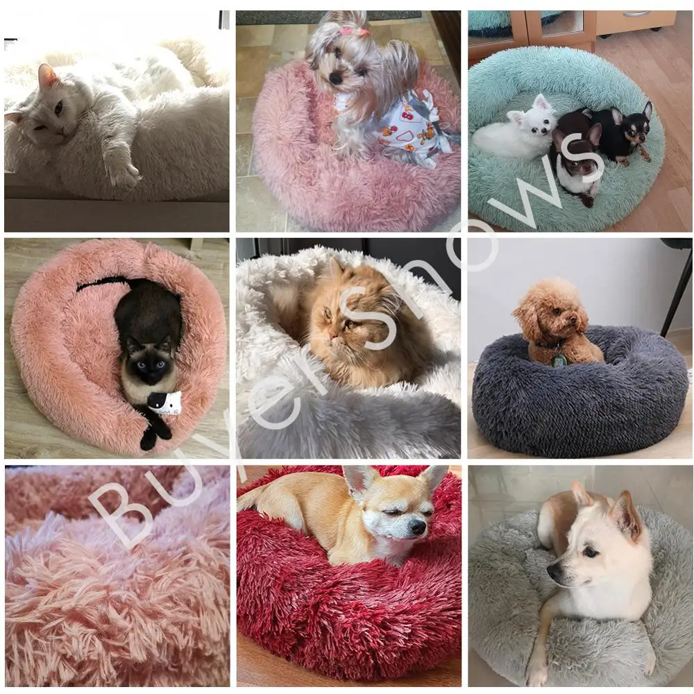 Складной круглый питомец кровать коврик для кота собаки спальный дом моющийся