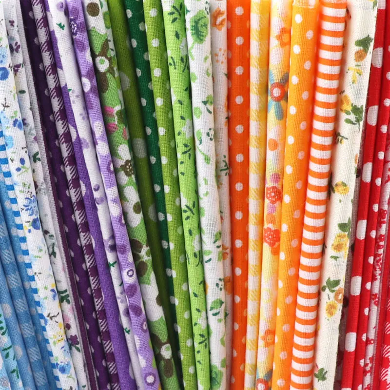 

7Pcs/ Set Floral Print Sewing Patchwork Cloth Material 25*25cm Cotton Fabric Handmade Vintage Mixed Style Sewing Patchwork