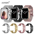 Ремешок металлический из нержавеющей стали для Apple Watch 7 band, классический браслет с пряжкой для Apple Watch 7 band 45 мм 41 мм 44 мм 40 мм 42 мм 38 мм, SE 6 5 4 3