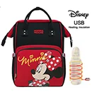 Disney USB Отопление пеленки мешок для подгузников рюкзак большой Ёмкость кормящих