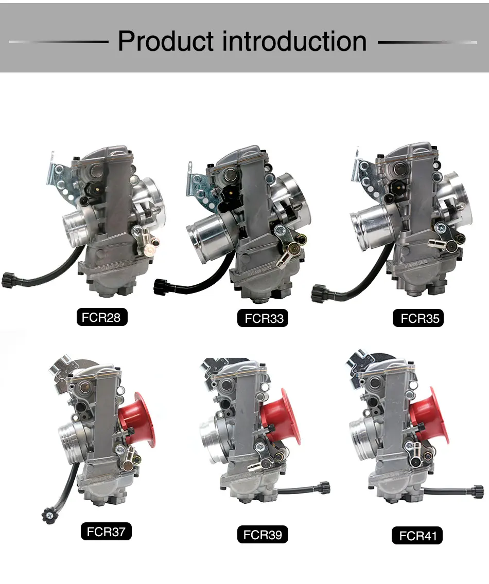 Alconstar FCR мотоцикл топливный карбюратор 28 33 35 37 39 41 мм плоская горка KEIHI Carb для ATV UTV внедорожный Байк мотокросс