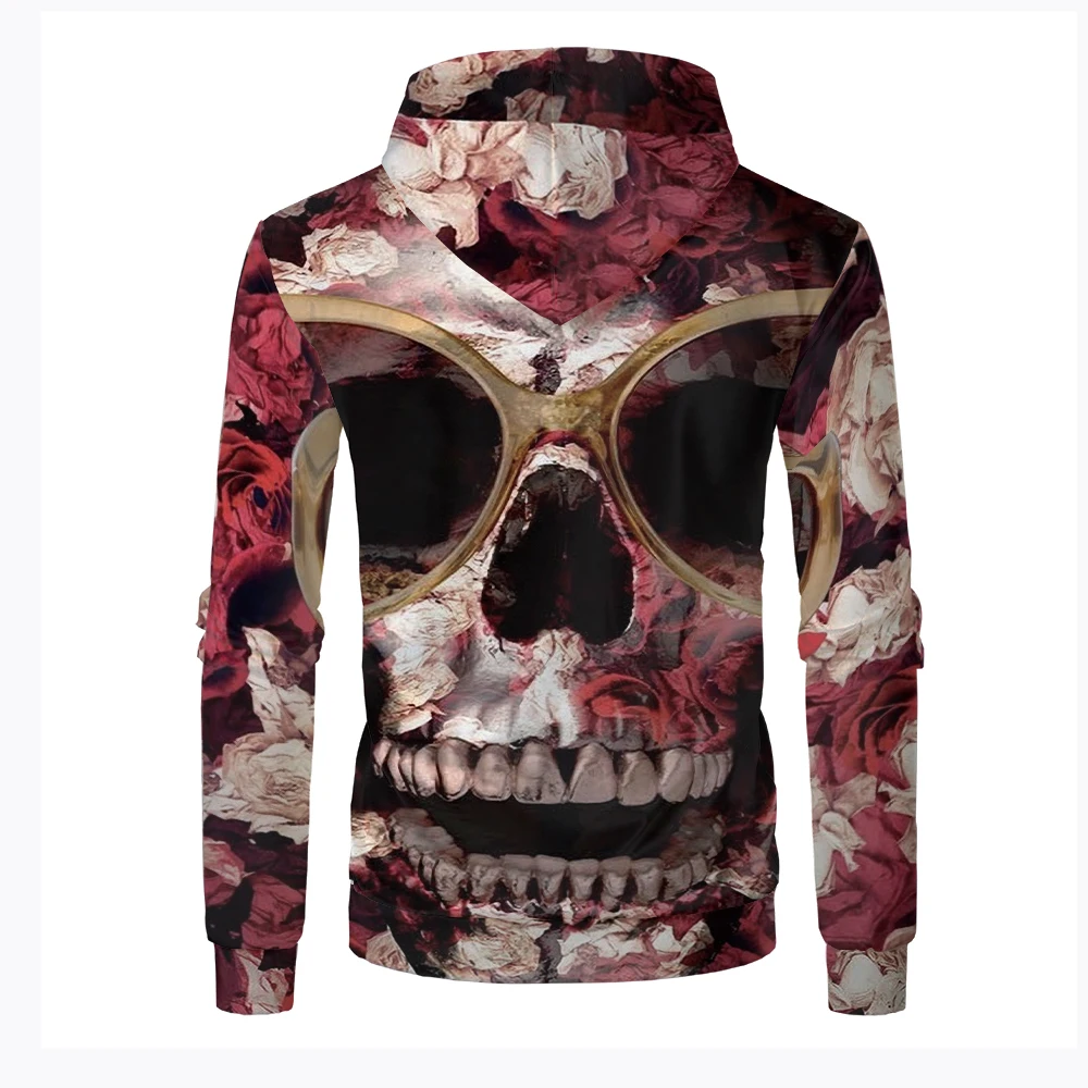 Модная мужская толстовка с капюшоном для Хэллоуина серия черепа 3D принт