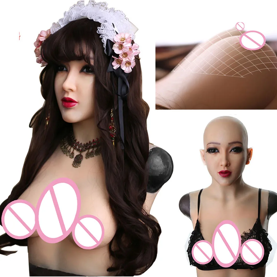 Eyung силиконовые груди сиськи чашка C жидкий Кристина силиконовая маска Капитан