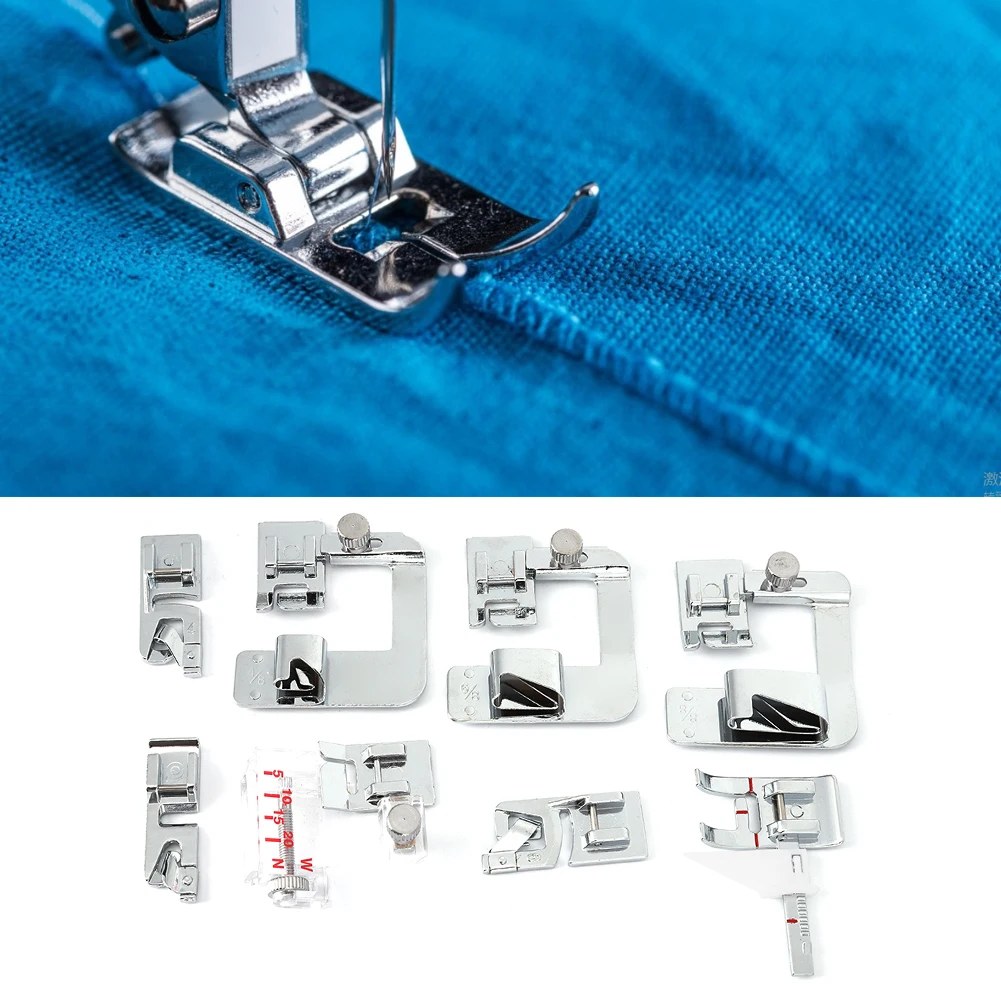 

8Pcs Sewing Machine Presser Set Flat Hemming Press Foot Kit Sewing Machine Accessoriessewing