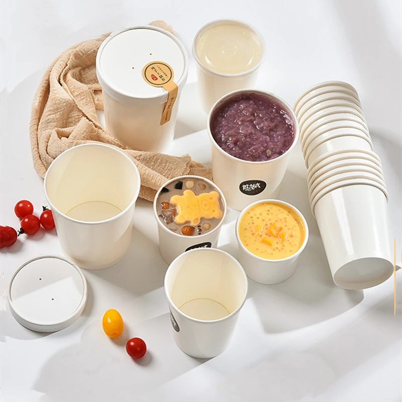 500x8oz 12oz 16oz 26oz 32oz To-Go миски для супа одноразовые контейнеры еды ресторана холодное