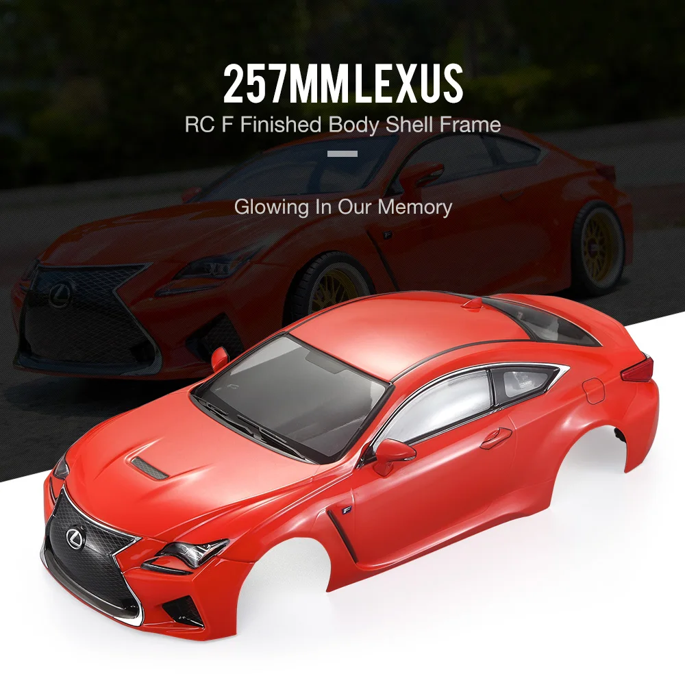 Чехол для радиоуправляемого автомобиля 48648 257 мм для LEXUS RC F готовая Рама корпуса 1/10 Электрический туристический Радиоуправляемый гоночный автомобиль diy запчасти