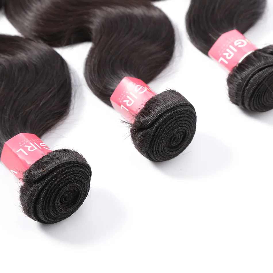 WIGIRL 28 30 Inch Body Wave Hair Bundles 1 3 4 Brazilian Weave Unprocessed 100% Virgin Human Extensions Weaves | Шиньоны и парики
