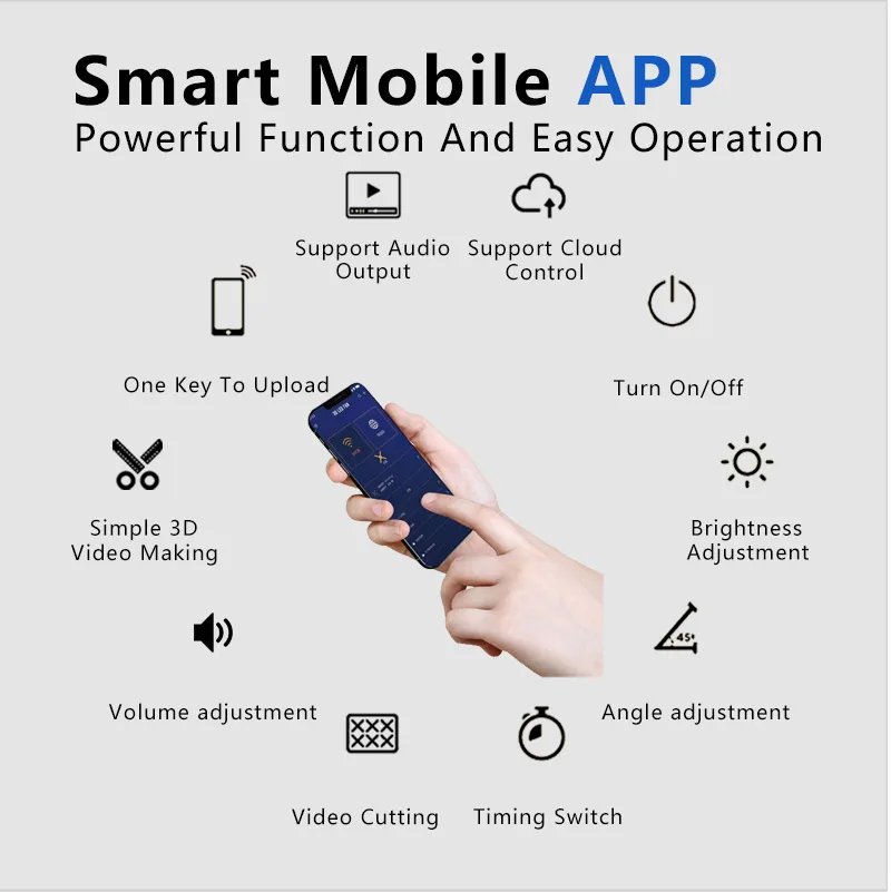 3d голографический проектор для невооруженного глаза 72 см 960 шт. Wi-Fi светодиодный