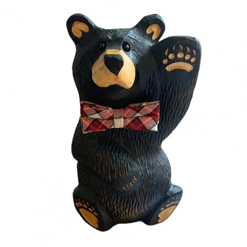 

Small Bear Statue Anti-corrosion Cute Stable Bear Statue Resin Toy Sclupture Craft Decoration for Home Small Bear Statue
