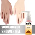 Откачивания вулканической грязи гель для душа для мытья тела быстро глубокое отбеливание очищенную кожу отшелушивает увлажняющий отбеливающий крем для лица чистящий гель для душа