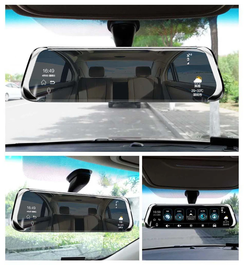 Tefanball 4G ADAS Car DVR Android Rear View Camera HD 10 inches Full IPS Touch Screen Dash Cam GPS Navi Dual Lens Video Recorder