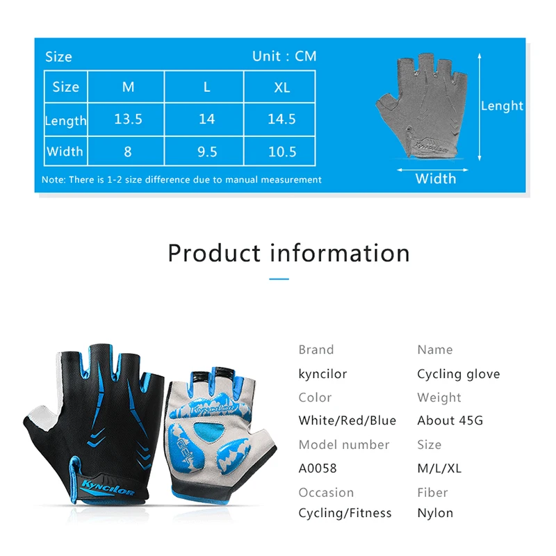 

Half Finger Gym Gloves Heavyweight Sports Exercise Weight Lifting Gloves Body Building Training Sport Fitness Gloves
